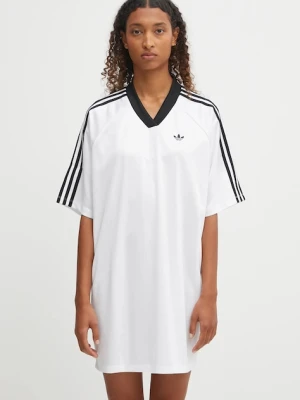 adidas Originals sukienka Jacquard Dress kolor biały mini oversize KB8153