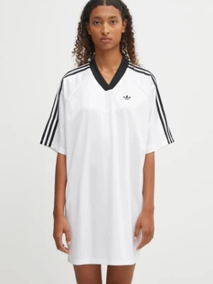 adidas Originals sukienka Jacquard Dress kolor biały mini oversize KB8153