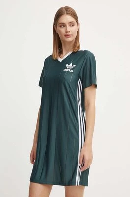 adidas Originals sukienka kolor zielony mini prosta IX5507