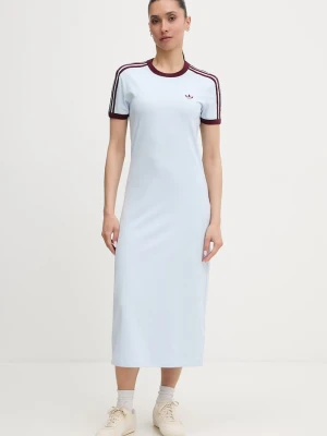 adidas Originals sukienka letnia bawełniana niebieski