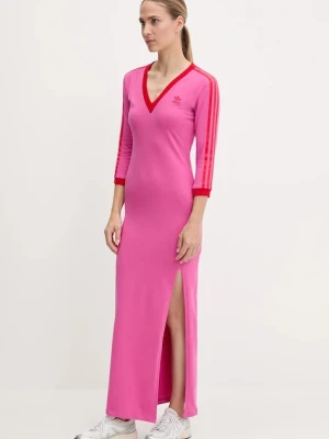 adidas Originals sukienka Maxi Dress V kolor różowy maxi prosta JY2941