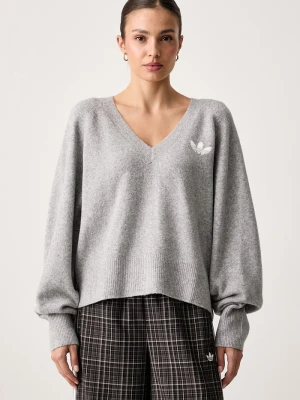 adidas Originals sweter damski Essentials Knit szary