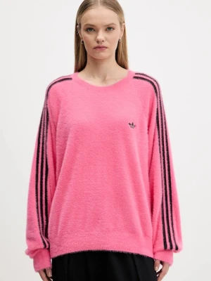 adidas Originals sweter Holiday damski kolor różowy lekki JX7811
