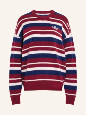 Adidas Originals Sweter Knit Essentials Striped Crew rot
