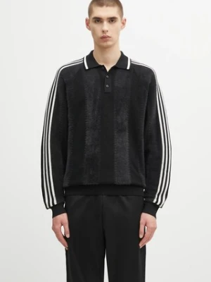 adidas Originals sweter z dodatkiem wełny Knitted Jersey męskie kolor czarny JX3835