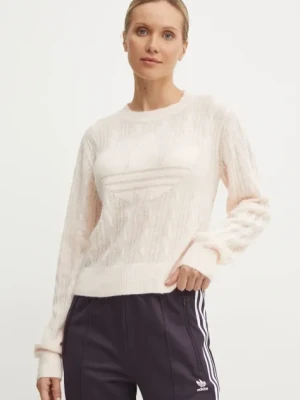 adidas Originals sweter z domieszką wełny damski kolor różowy lekki JN3022