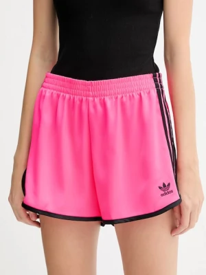 adidas Originals szorty 3s Sprinter damskie kolor różowy z aplikacją high waist JW5062