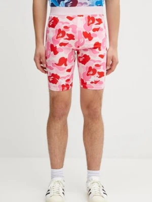 adidas Originals szorty BAPE FB TIGHTS męskie kolor różowy dopasowane KB2207