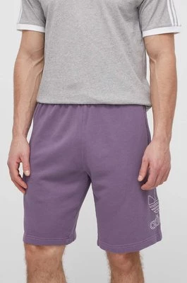 adidas Originals szorty bawełniane kolor fioletowy IR8003