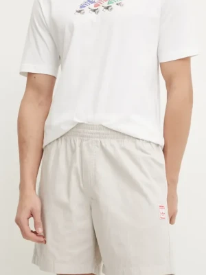 adidas Originals szorty bawełniane Wabash męskie kolor beżowy JD0674