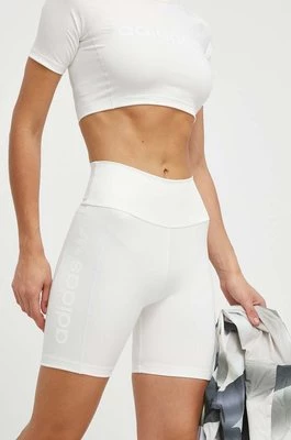 adidas Originals szorty damskie kolor biały gładkie high waist IR5280