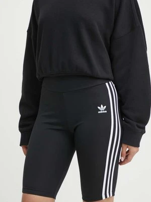 adidas Originals szorty damskie kolor czarny gładkie medium waist