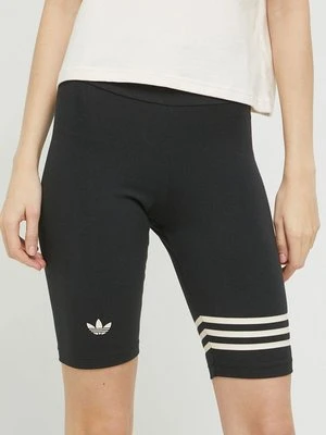 adidas Originals szorty damskie kolor czarny z nadrukiem high waist