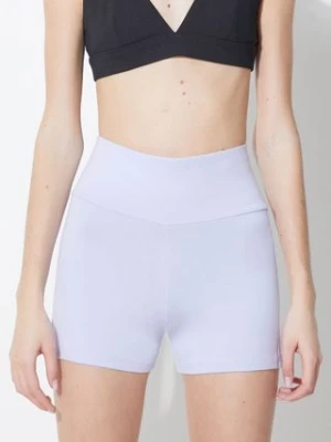 adidas Originals szorty damskie kolor fioletowy z aplikacją high waist IR5499