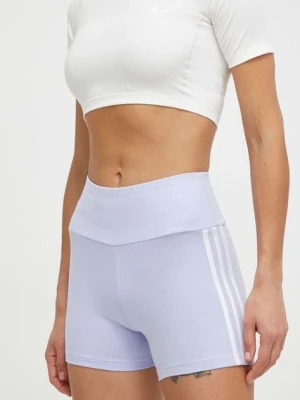 adidas Originals szorty damskie kolor fioletowy z aplikacją high waist IR5499