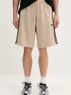 adidas Originals szorty dresowe męskie bawełniane beżowy