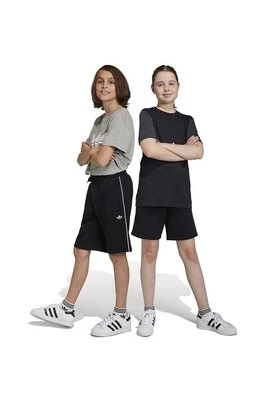 adidas Originals szorty dziecięce kolor czarny gładkie regulowana talia