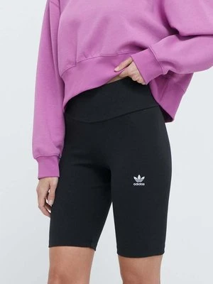 adidas Originals szorty Essentials Short Leggings damskie kolor czarny gładkie high waist HZ7261