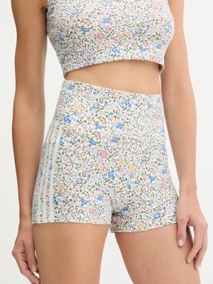 adidas Originals szorty Liberty damskie kolor biały wzorzyste high waist JW5195