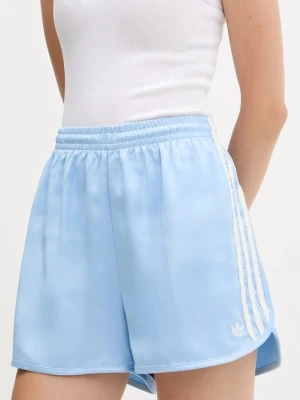adidas Originals szorty Ruffle Shorts damskie kolor niebieski gładkie high waist KC8817