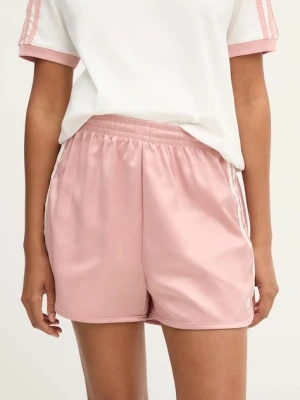adidas Originals szorty Ruffle Shorts damskie kolor różowy z aplikacją high waist KC8818