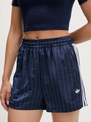 adidas Originals szorty Shorts damskie kolor granatowy wzorzyste high waist KD2285