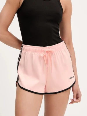 adidas Originals szorty Sprinter Shorts damskie kolor pomarańczowy z aplikacją high waist JN5643