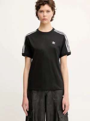 adidas Originals t-shirt 3-Stripes damski kolor czarny IU2420