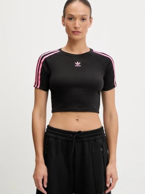 adidas Originals t-shirt 3-Stripes damski kolor czarny JY4858
