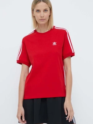 adidas Originals t-shirt 3-Stripes damski kolor czerwony IR8050