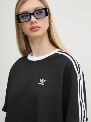 adidas Originals t-shirt 3S LOOSE CROP T damski kolor czarny JC8149