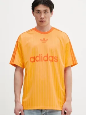 adidas Originals t-shirt Adicolor Poly T kolor pomarańczowy wzorzysty JP1027