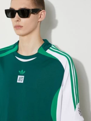 adidas Originals t-shirt adidas x NTS Radio Jersey 2 męski kolor zielony wzorzysty JI5151