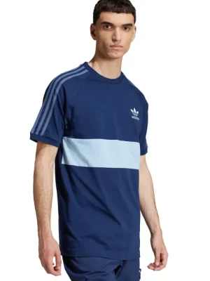 adidas Originals t-shirt bawełniany 3-Stripes Panel męski kolor granatowy z aplikacją JD4276