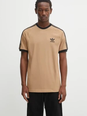 adidas Originals t-shirt bawełniany 3-Stripes Tee męski kolor beżowy z aplikacją JY1370
