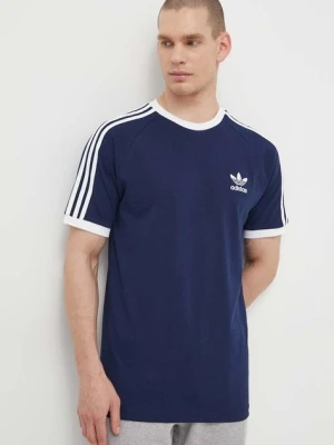 adidas Originals t-shirt bawełniany Adicolor 3-Stripes kolor granatowy wzorzysty IA4850