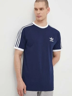 adidas Originals t-shirt bawełniany Adicolor Classics 3-Stripes kolor granatowy wzorzysty IA4850