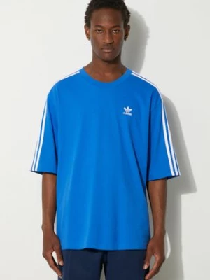 adidas Originals t-shirt bawełniany Adicolor męski kolor niebieski z aplikacją IZ2481