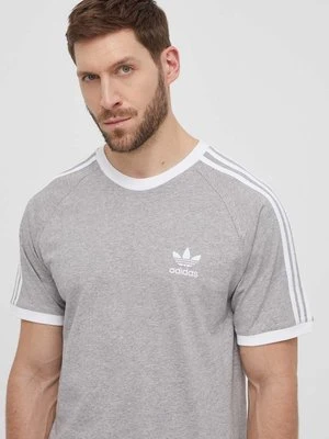 adidas Originals t-shirt bawełniany Adicolor 3-Stripes męski kolor szary wzorzysty IA4848