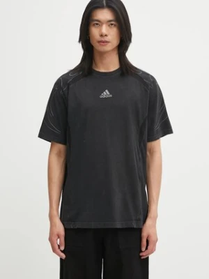 adidas Originals t-shirt bawełniany Adilenium Tg Te męski kolor czarny z nadrukiem KF8538