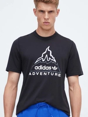 adidas Originals t-shirt bawełniany ADV VOLCANO kolor czarny z nadrukiem