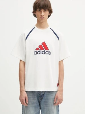 Zdjęcie produktu adidas Originals t-shirt bawełniany Badge Tee męski kolor biały z aplikacją IM7840