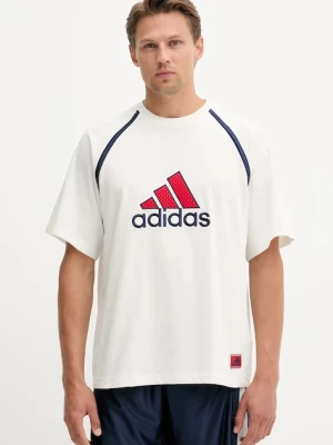 adidas Originals t-shirt bawełniany Badge Tee męski kolor biały z aplikacją IM7840