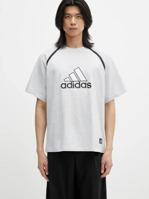Zdjęcie produktu adidas Originals t-shirt bawełniany Badge Tee męski kolor szary z aplikacją IM7839