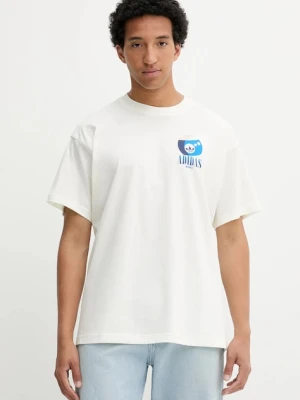 adidas Originals t-shirt bawełniany Billiard Tee męski kolor beżowy z nadrukiem KT2973