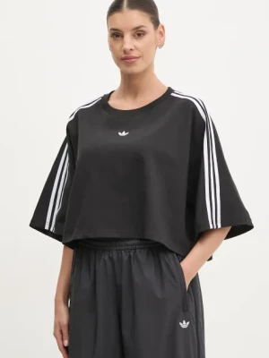 adidas Originals t-shirt bawełniany BOXY TEE damski kolor czarny JY8884