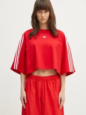 Zdjęcie produktu adidas Originals t-shirt bawełniany BOXY TEE damski kolor czerwony JY8885