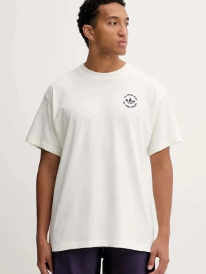 adidas Originals t-shirt bawełniany Camel Treffy męski kolor beżowy wzorzysty HY2084