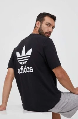 adidas Originals t-shirt bawełniany Classics Back+Front Trefoil Boxy kolor czarny z nadrukiem II5760