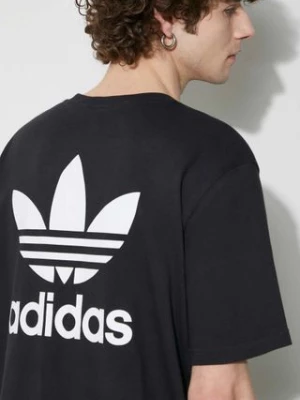 adidas Originals t-shirt bawełniany Classics Back+Front Trefoil kolor czarny z nadrukiem II5760